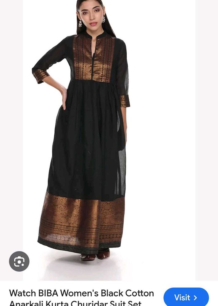Biba Anarkali Gown Black For Woman