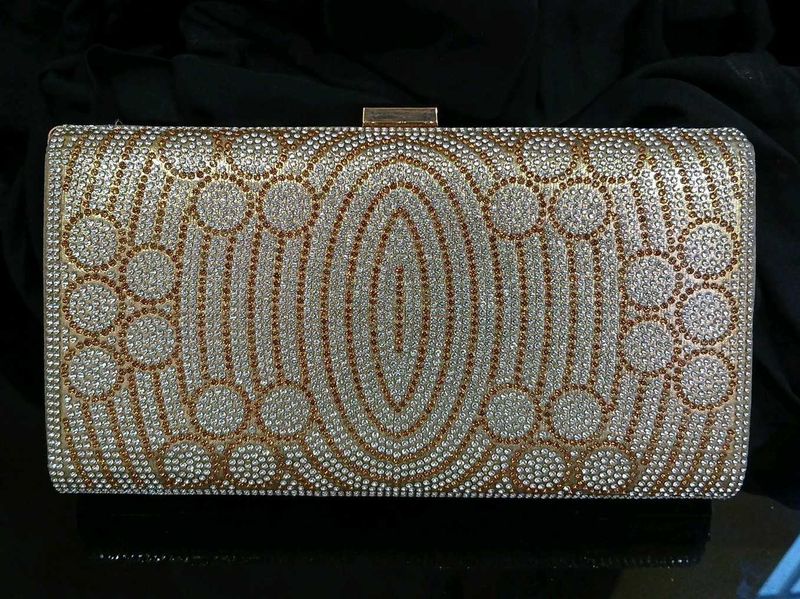 Stunning Sparkling Golden Rhinestone Clutch ✨