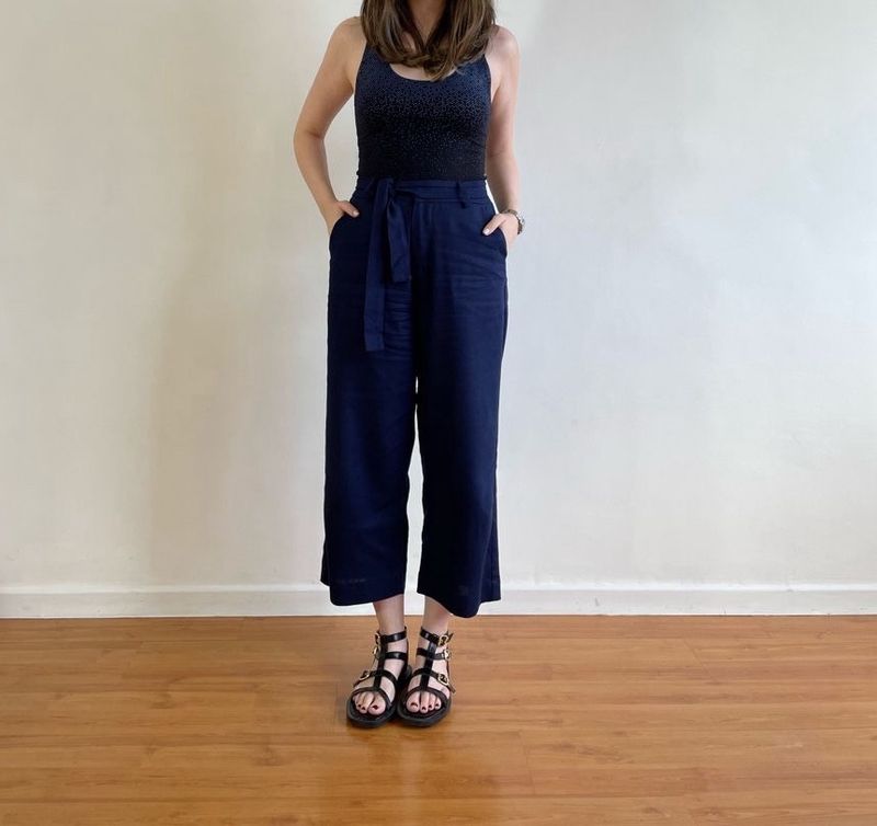 Zara Linen Belted Trousers