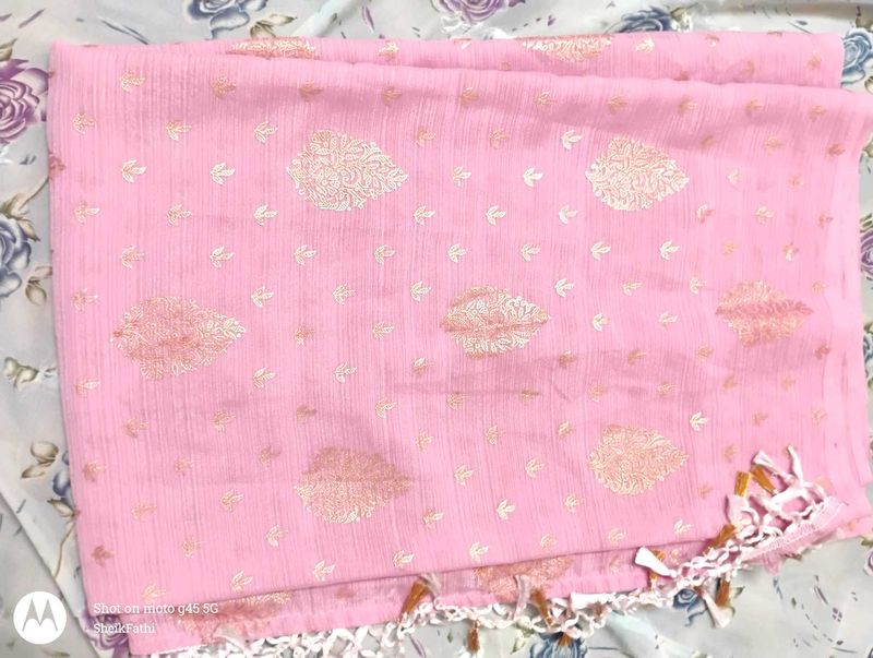 Golden Printed Saree