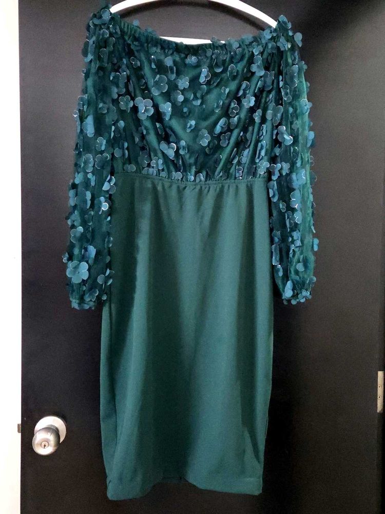 Elegant Green Party Dress