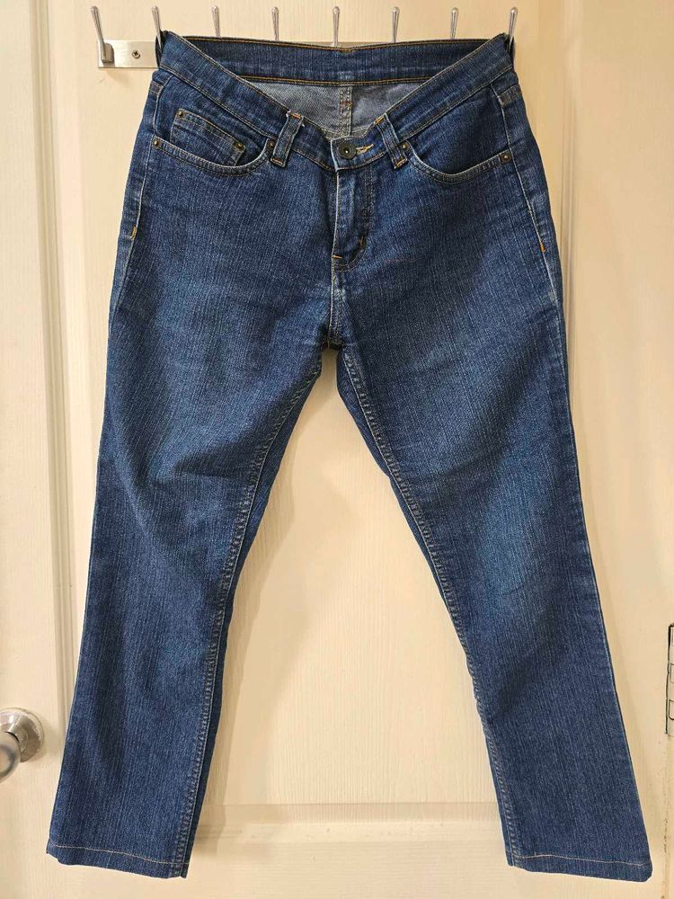 Womens dark wash denim jeans