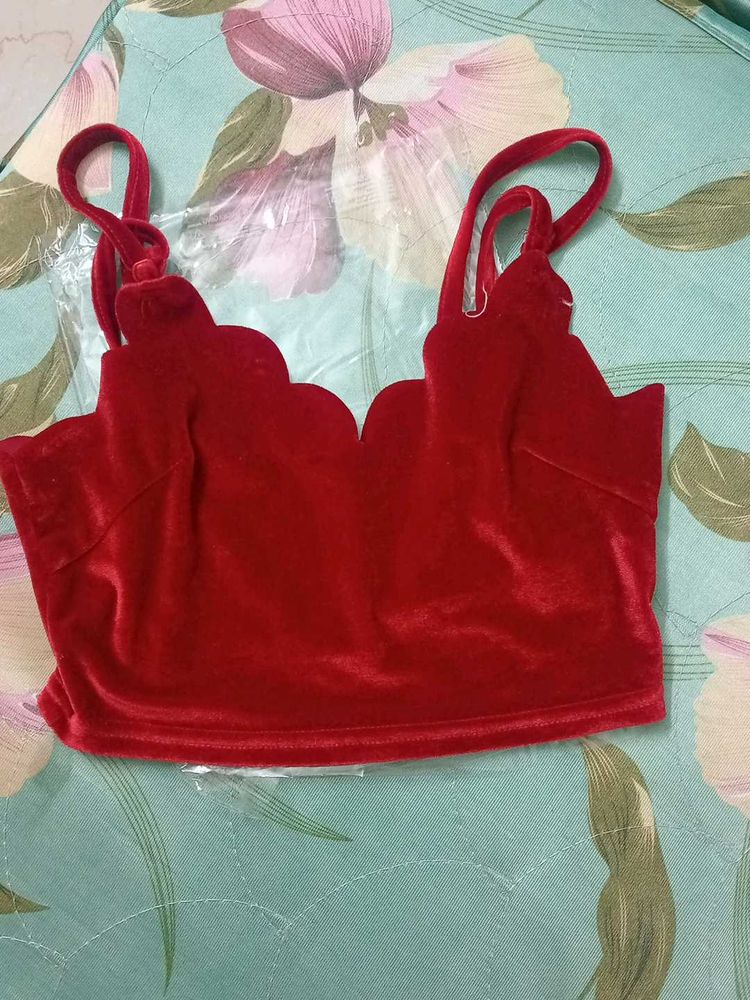 Shein Velvety Bralette Top