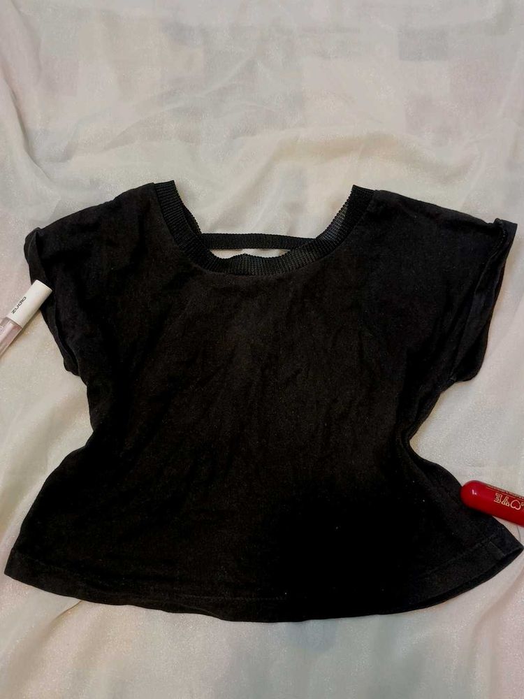 Black Open Back Top