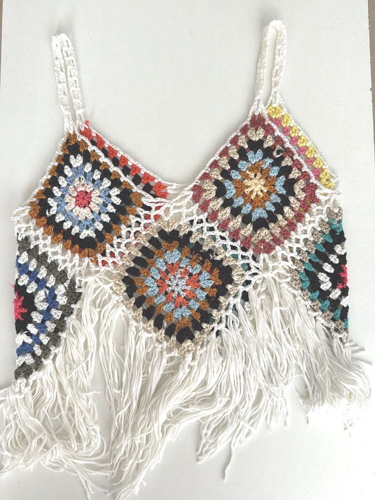 Crochet Fringe Tank Top