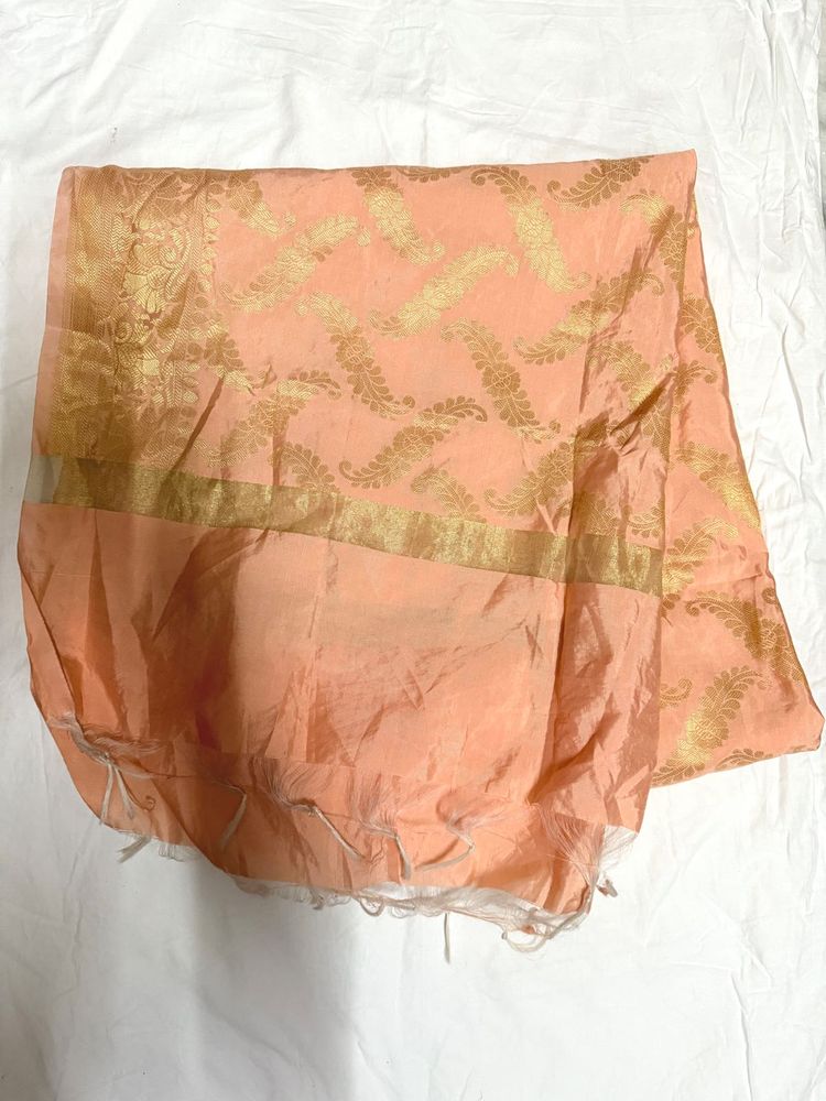 Peach Silk Dupatta | contains free