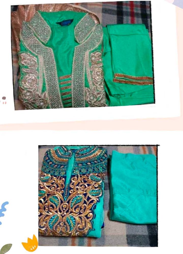 Combo Pack 2 Heavy Work Anarkali Kurti Set