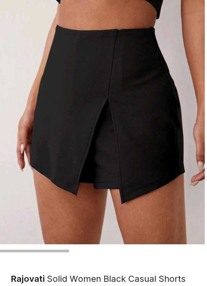 Black Casual Skort