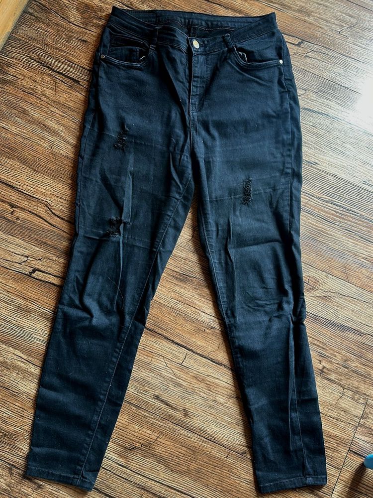 Black Torn Skinny Jeans