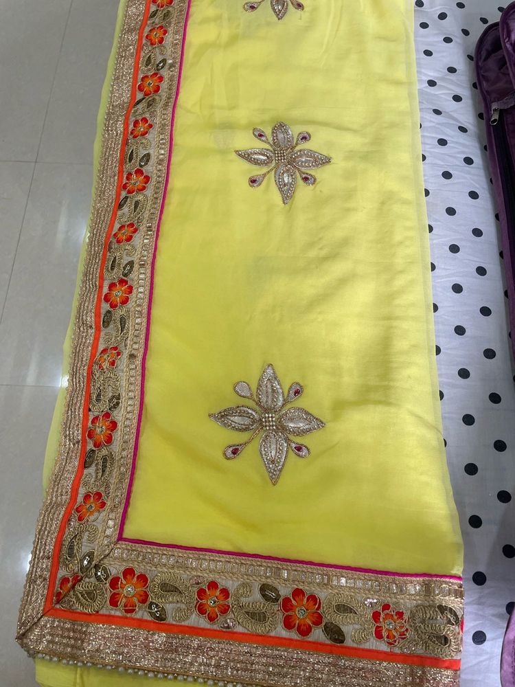 Beautiful Yellow Saree