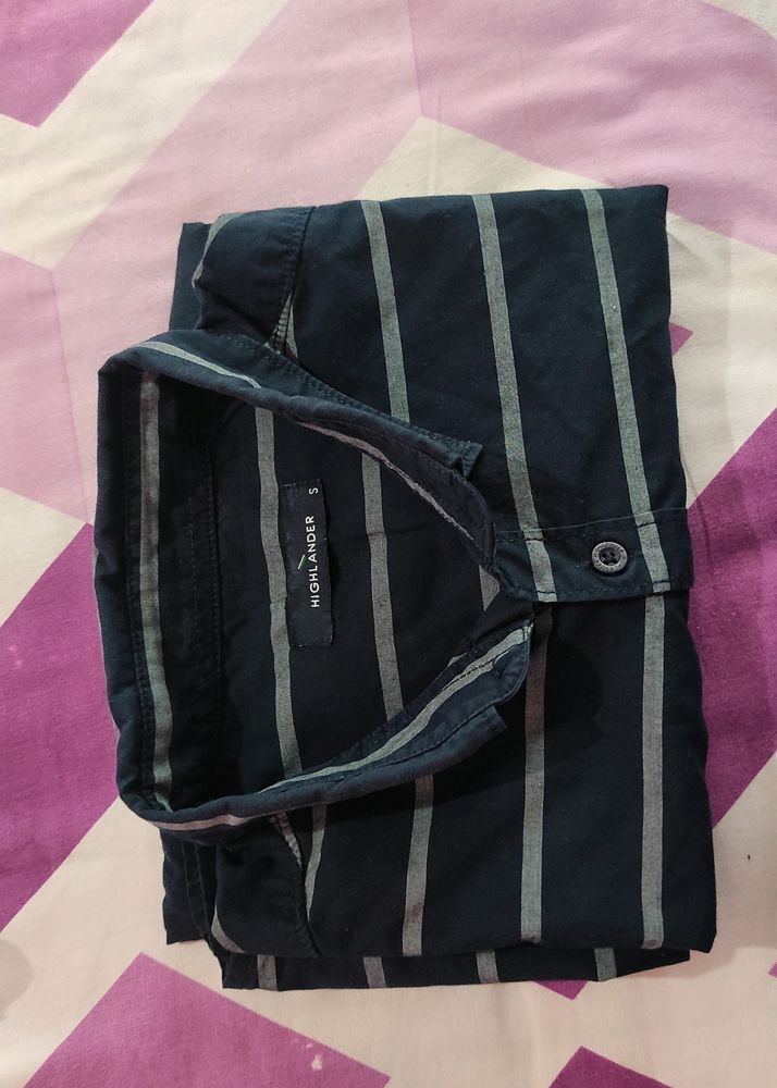 Highlander Blue &amp; White Check Cotton Shirt