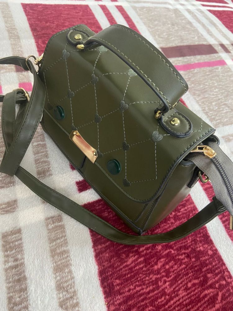 Stylish Olive Green Crossbody Bag