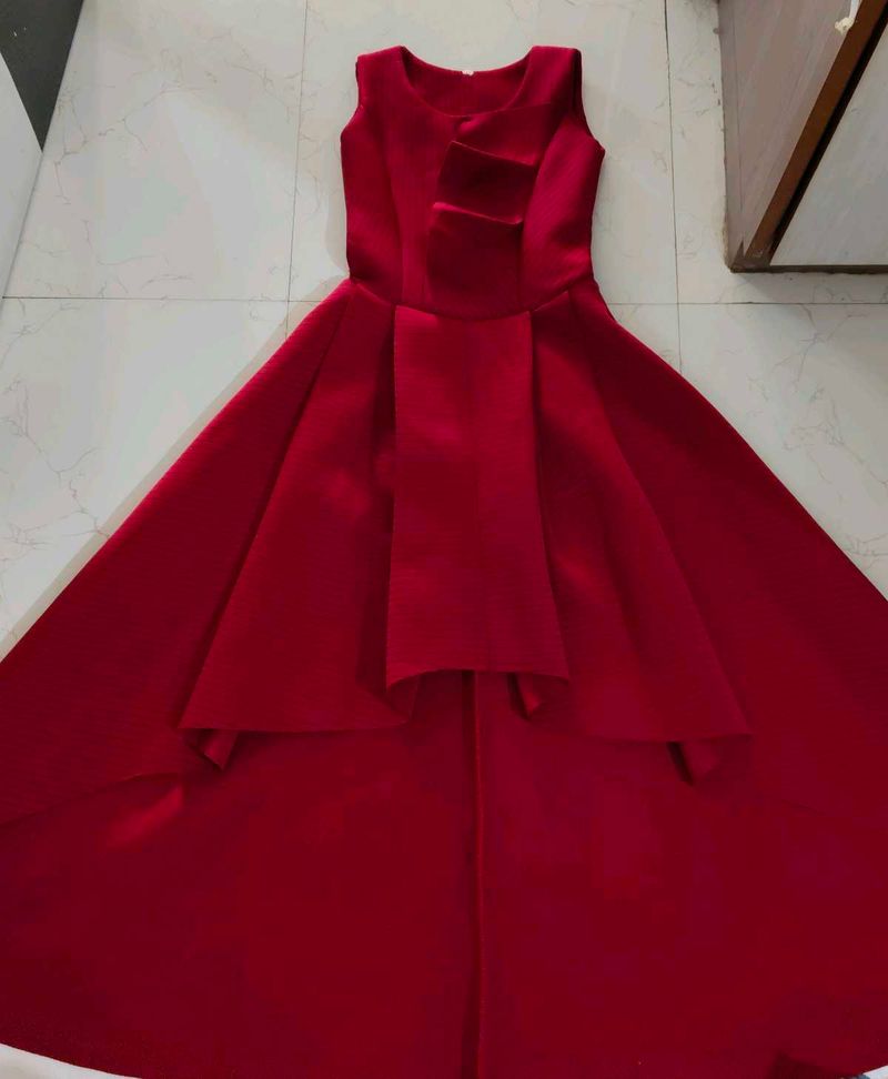 Red Hi-Low Dress