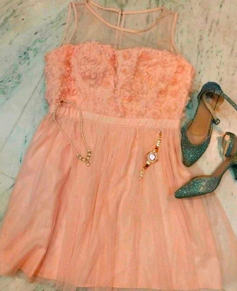 PARTY PEACHY-PINK DRESS