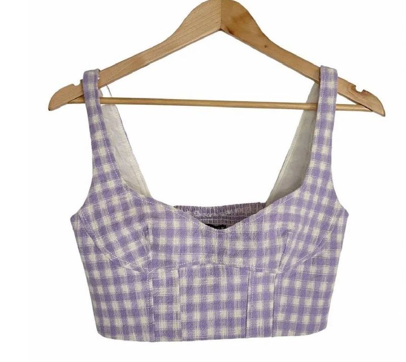 Zara Lavender Crop Top Size s