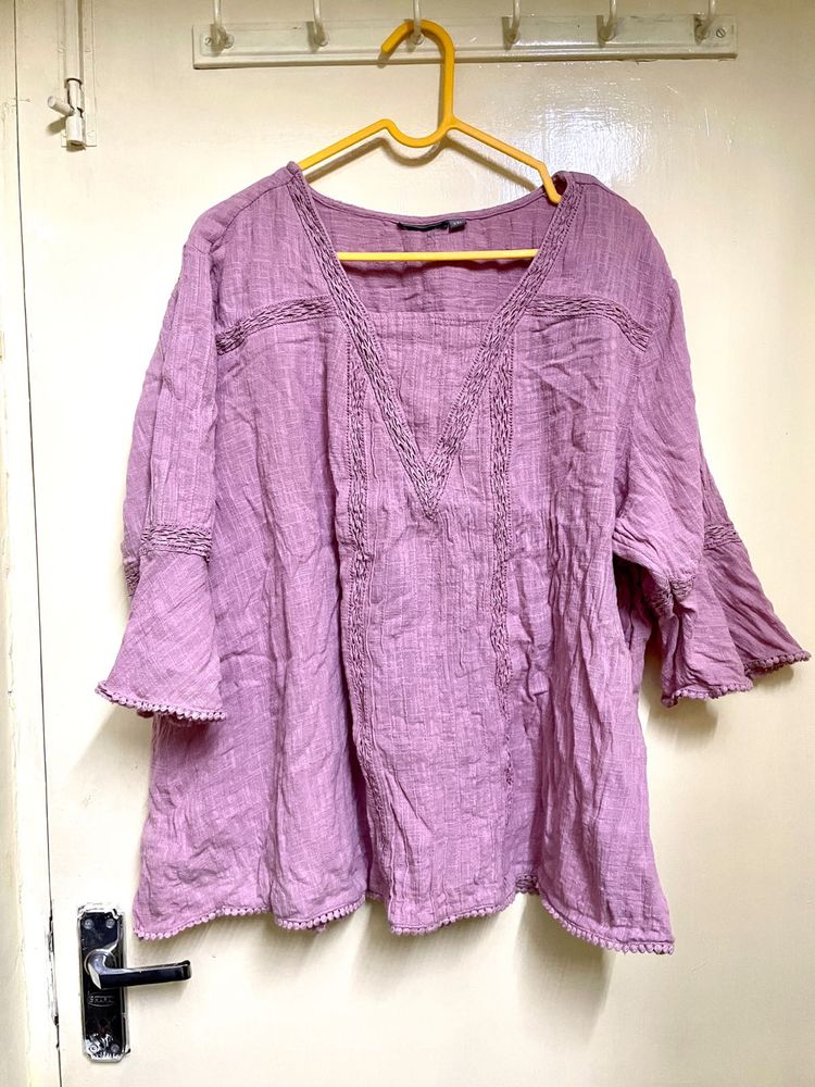 Pink Peasant Blouse