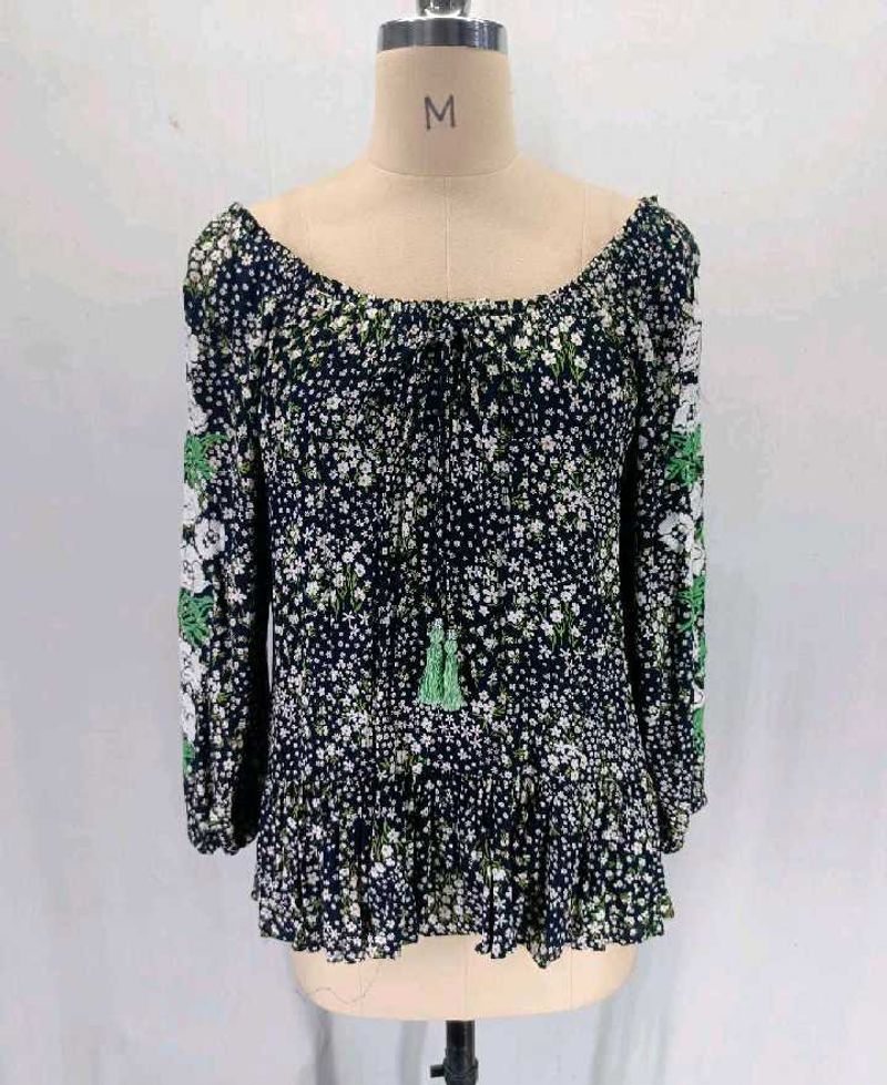New Sleeve Embroidery Peasant Top