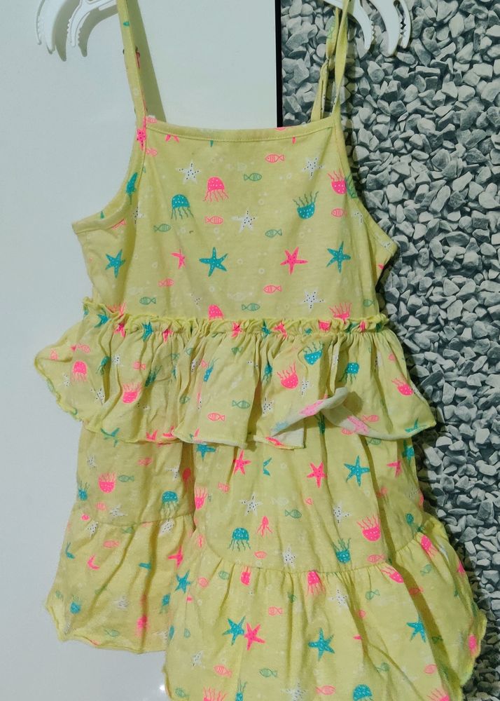 Sleeveless Frock Beach Design