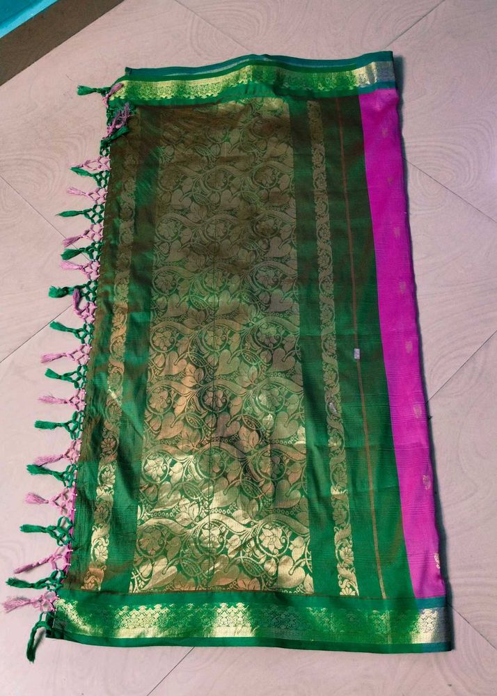 Pink Colour Pure Silk Saree