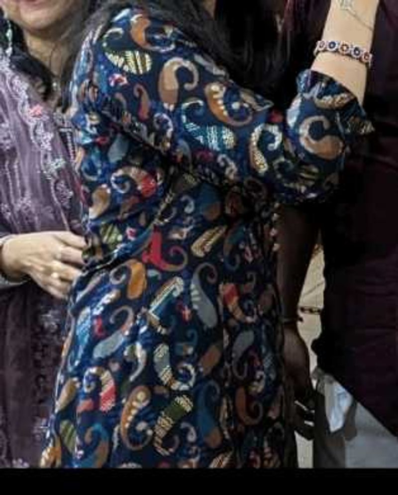 Navy Blue Kurta With Peacock Print!!