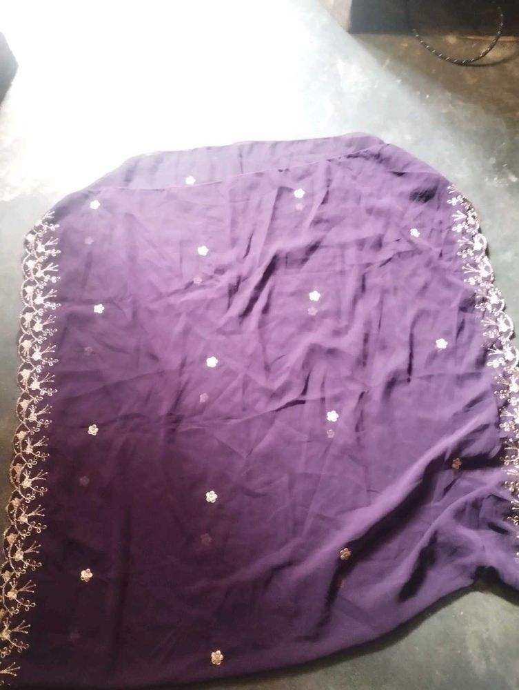 Purple Embellished salwar suit