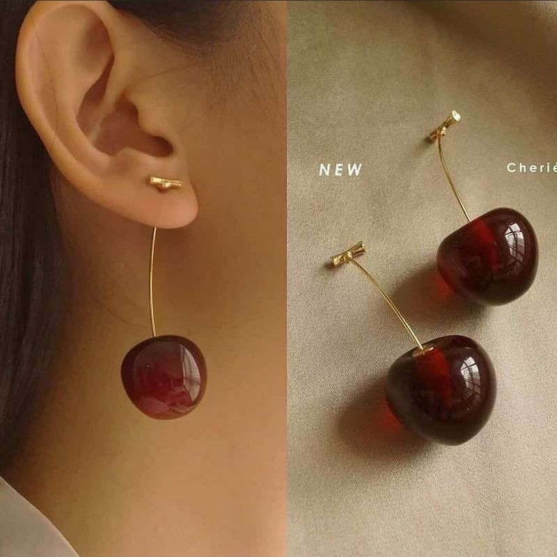 Cherry Drop Earrings 🍒✨