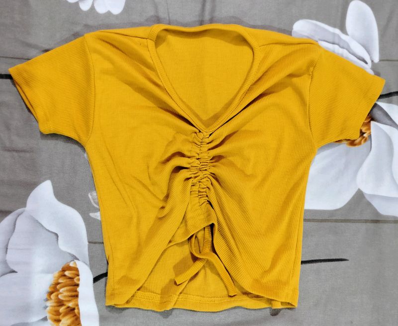 Ribbed Ruched Top