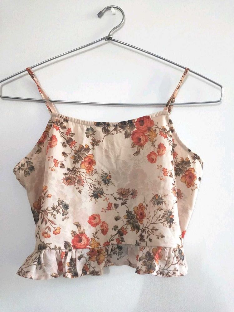 Floral Print Crop Top