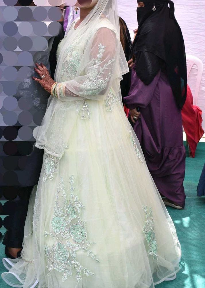 Green Gown With full Flare