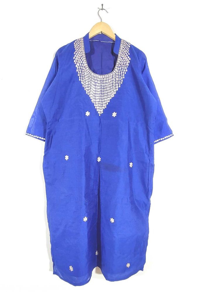 Blue Embroidered Kurta (Women&#39;s)
