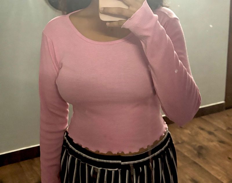 Pink Full Sleeves Top