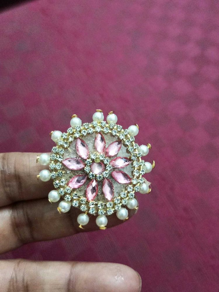 Handmade Pink Floral Ring