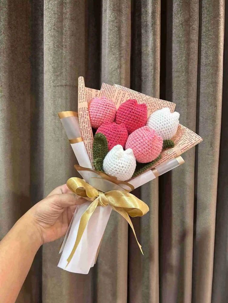 Crochet Tulips Bouquet