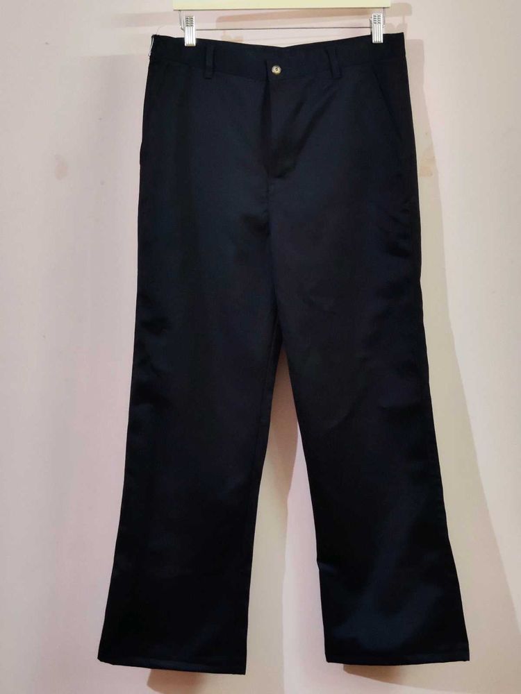 unisex black cotton chinos straight fit pant