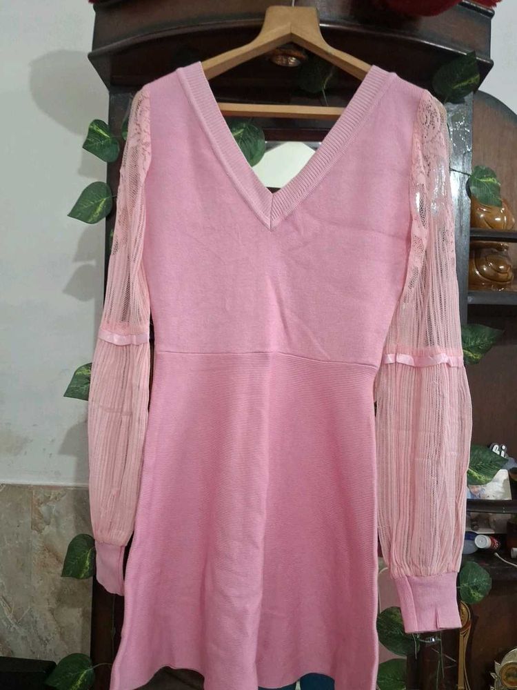 Pink Knit Dress