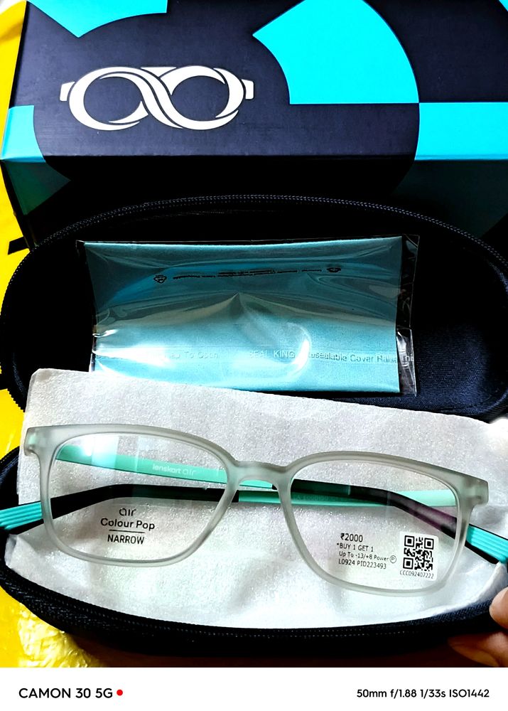 Lenskart Matte Grey Sky Blue Full Rim Air