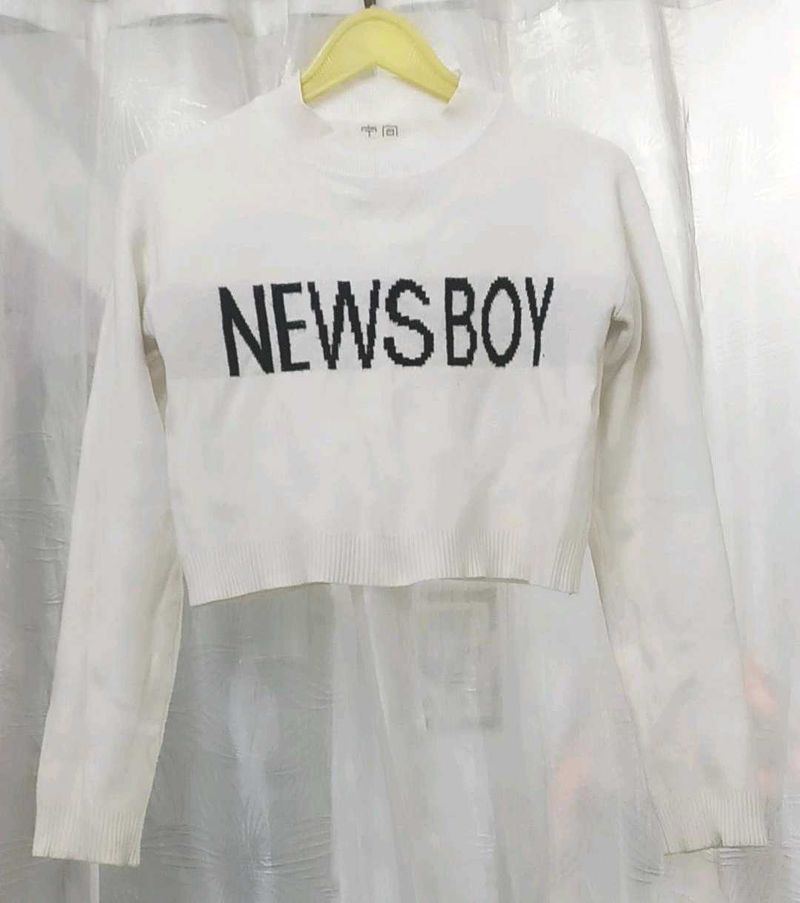 Korean Crop Sweater 🤍✨