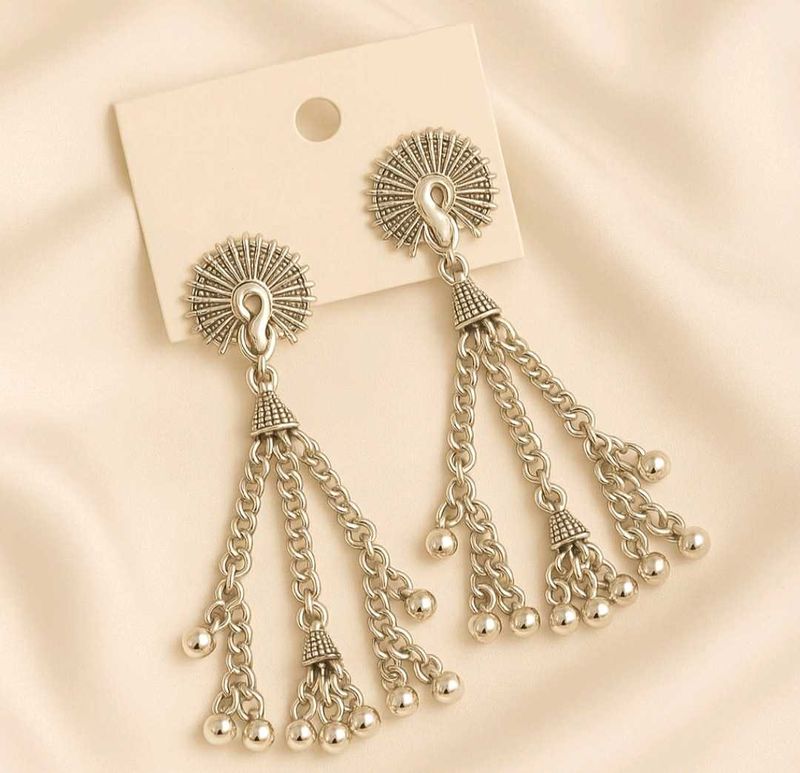 Ethnic Silver Earrings
