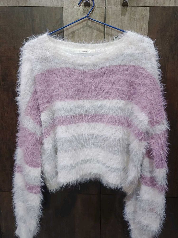 Striped Fuzzy Forever 21 Sweater