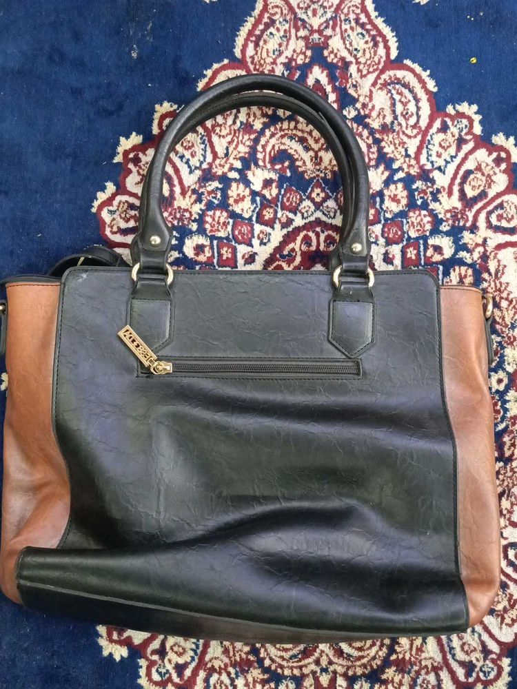 Stylish Two-Tone Tote Bag