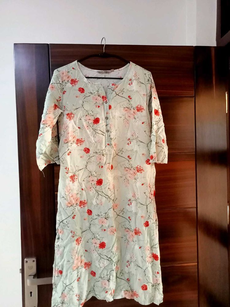 Floral Print Kurta