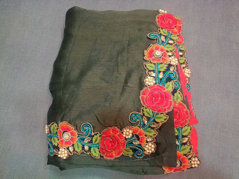 Embroidered Floral saree