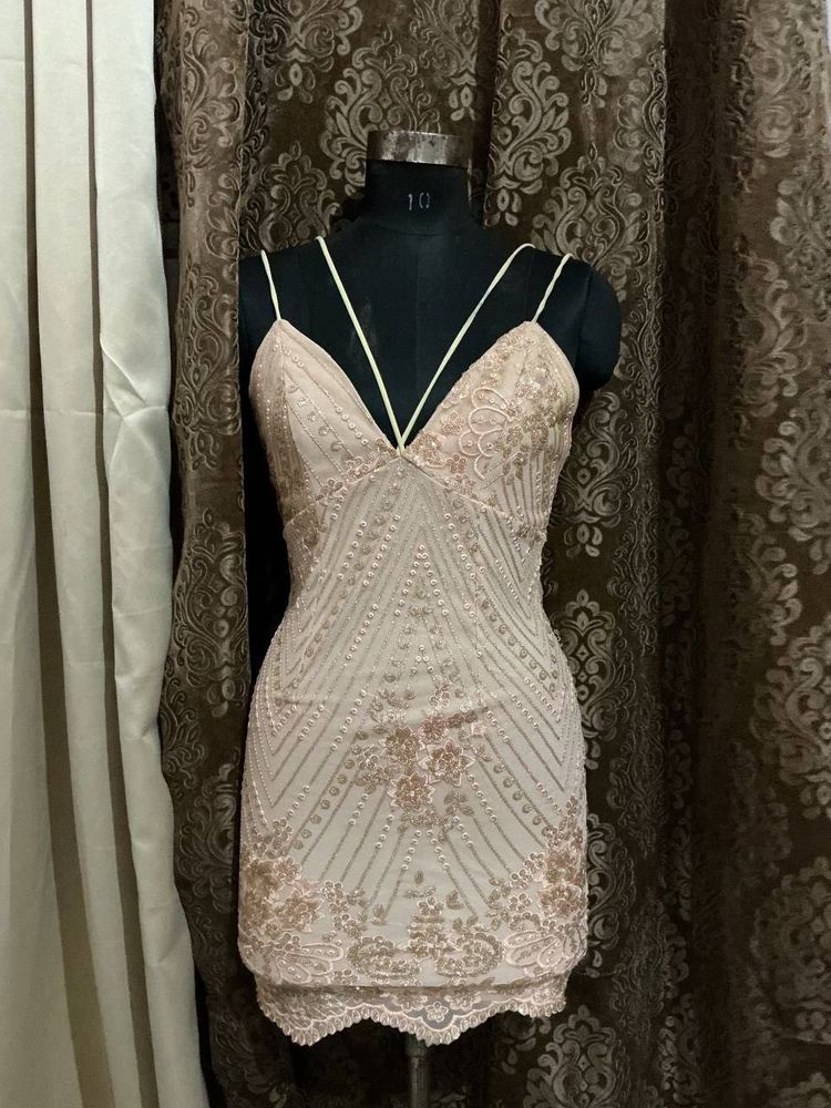 Elegant Embellished Mini Dress