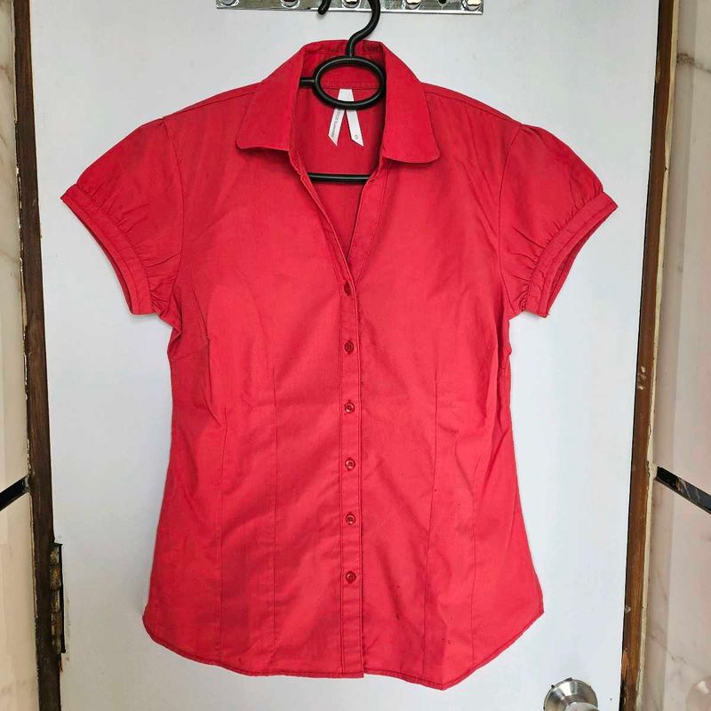 Westside Red Button down Top