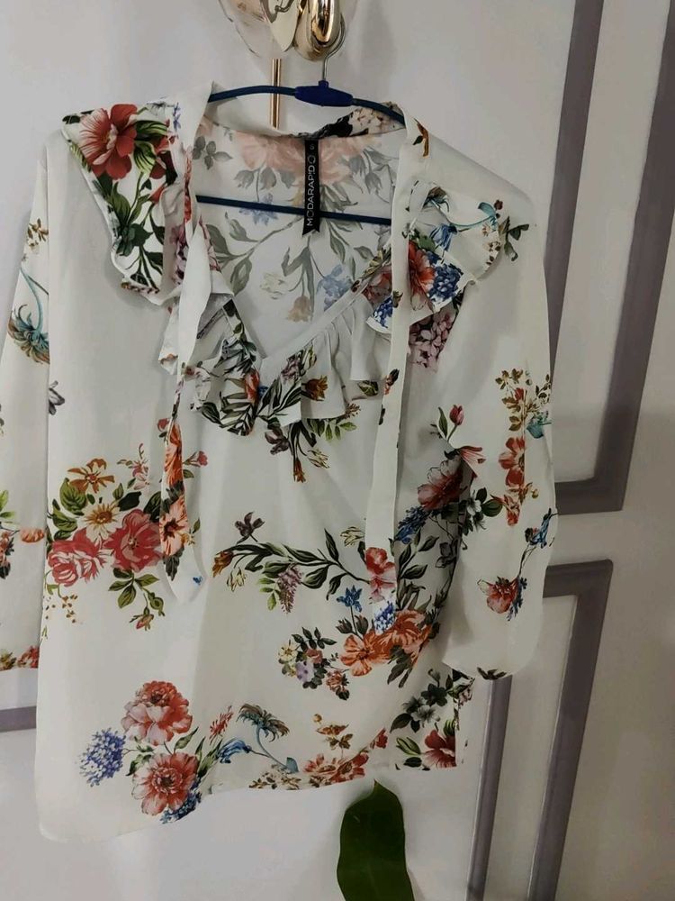 Floral Ruffle Blouse