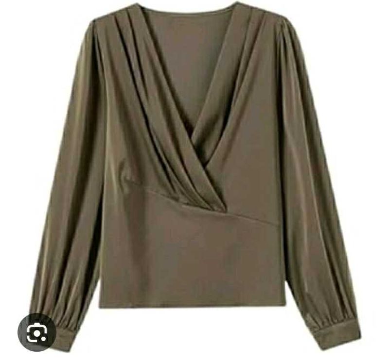 ZARA Elegant Olive Green Blouse