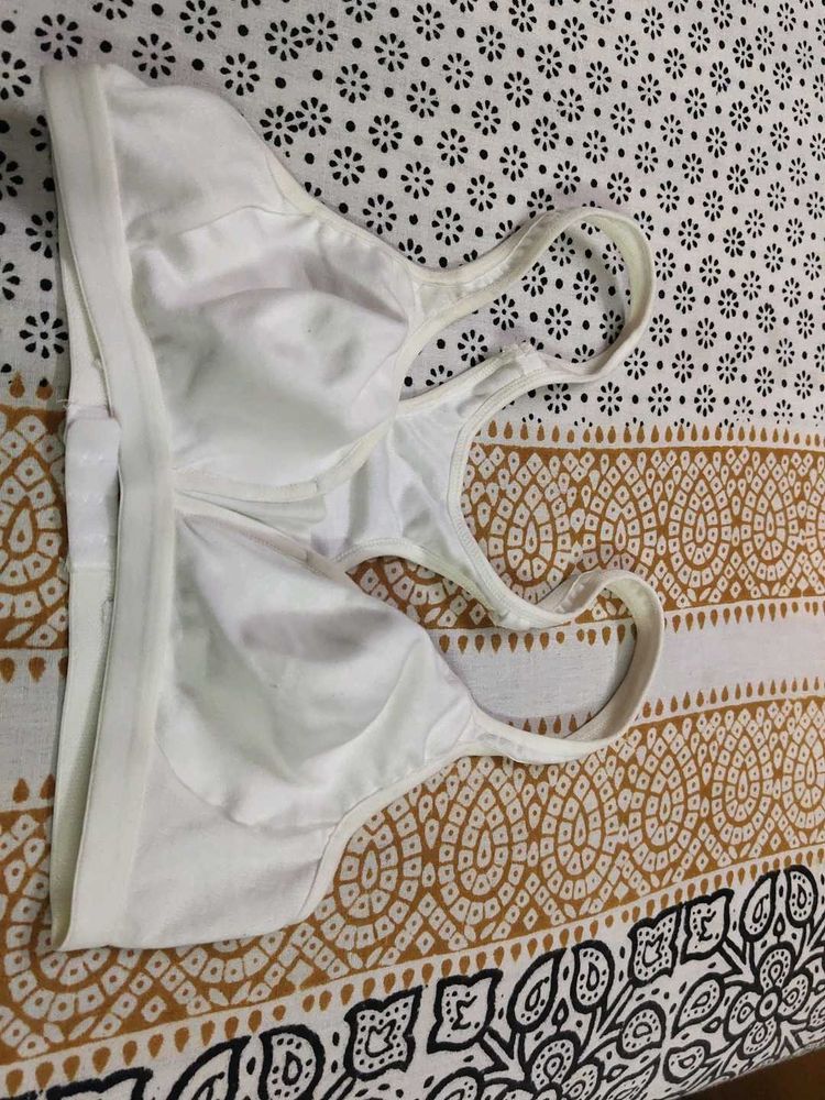 White Sports Bra And 2tip Tops
