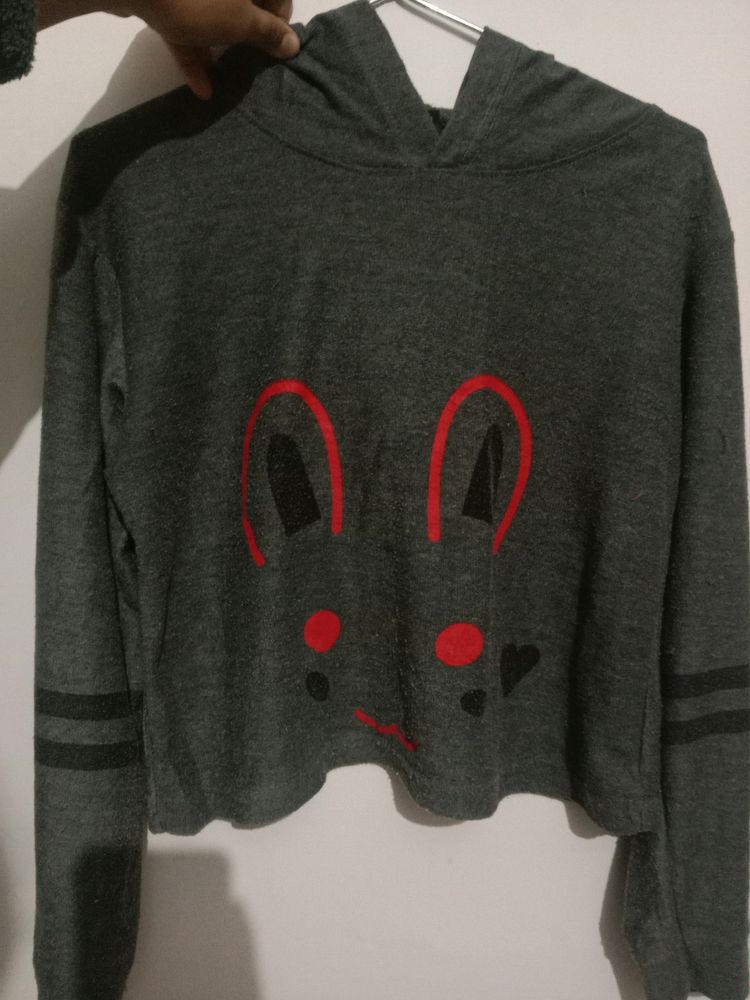 Cotton Hoodie Dark Grey