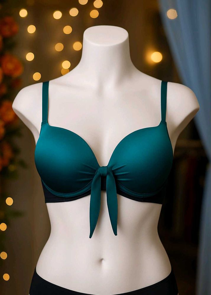 🇳🇿💫🎀Teal Bikini Top with Tie Detail