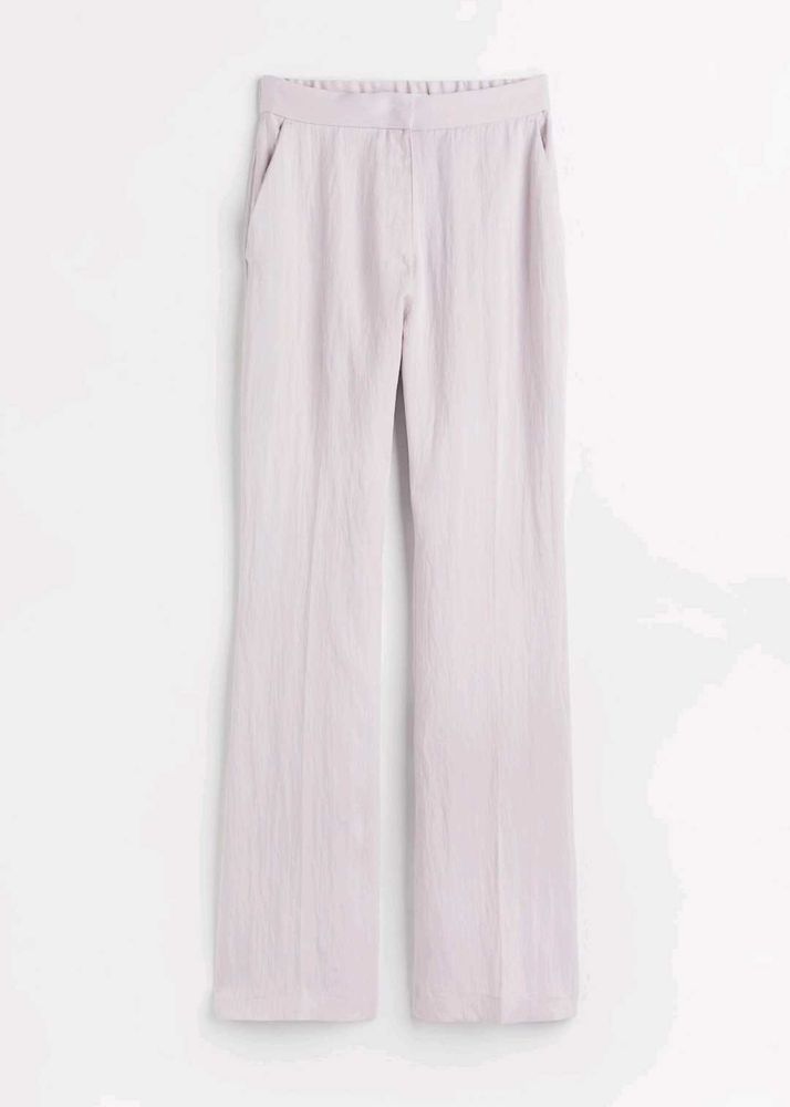 H&amp;M Light Purple Flared Lyocell-blend Trousers